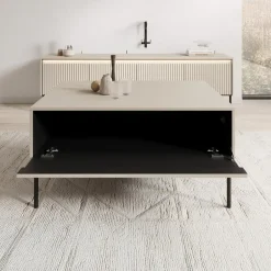 Meubella - Salontafel Timoteo - Beige - 100 cm Online