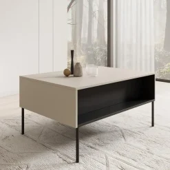 Meubella - Salontafel Timoteo - Beige - 100 cm Online