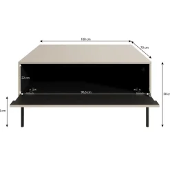 Meubella - Salontafel Timoteo - Beige - 100 cm Online