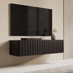 Meubella - TV-Meubel Angelina - Zwart - 128 cm Online