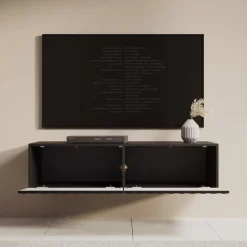 Meubella - TV-Meubel Angelina - Zwart - 128 cm Online