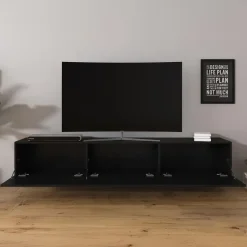 Meubella - TV-Meubel Bonzo - Mat Zwart - 180 cm Hot