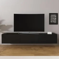 Meubella - TV-Meubel Bonzo - Mat Zwart - 180 cm Hot
