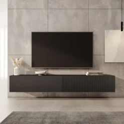 Meubella - TV-Meubel Caius - Zwart - 200 cm Hot