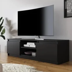 Meubella - TV-Meubel Diaz - Mat Zwart - 120 cm Hot