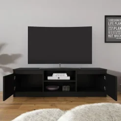 Meubella - TV-Meubel Diaz - Mat Zwart - 120 cm Hot