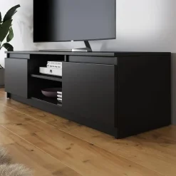 Meubella - TV-Meubel Diaz - Mat Zwart - 120 cm Hot