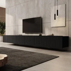 Meubella - TV-Meubel Kenderes - Zwart - 300 cm Online