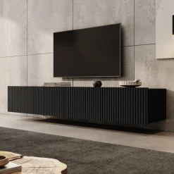 Meubella - TV-Meubel Kenderes - Zwart - 200 cm Sale