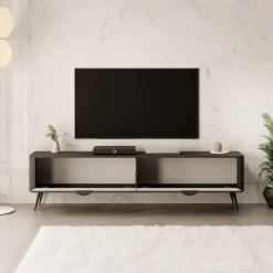 Meubella - TV-Meubel Lima - Zwart - 200 cm