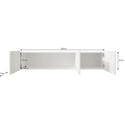 Meubella - TV-Meubel Pepinos - Mat zwart - 150 cm Discount