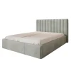 Meubella - Tweepersoonsbed Chief - Grijs - Velvet - 160x200 cm New