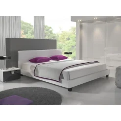 Meubella - Tweepersoonsbed George - Wit - 140x200 cm Outlet