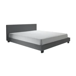 Meubella - Tweepersoonsbed George - Grijs - Stof - 180x200 cm New