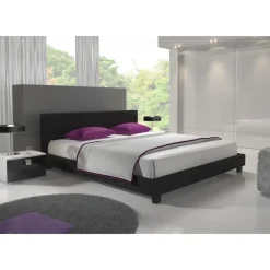 Meubella - Tweepersoonsbed George - Zwart - 180x200 cm Hot