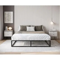 Meubella - Tweepersoonsbed Andrea - Zwart - 160x200 cm Best