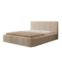 Meubella - Tweepersoonsbed Excalibur - Beige teddystof - 160x200 cm Hot