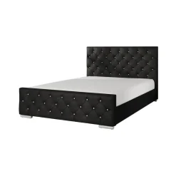 Meubella - Tweepersoonsbed Aventura Diamond - Zwart - 140x200 cm
