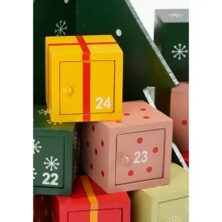 Mica Decorations Adventskalender - H30 x Ø28 cm - MDF - Meerkleurig Clearance