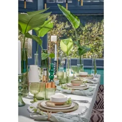 Mica Decorations Aletta Kandelaar - L15 x B15 x H48 cm - Metaal - Goud Clearance