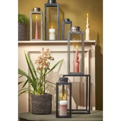 Mica Decorations Arzilla Lantaarn - L13,5 x B13 x H34,5 cm - Zwart New