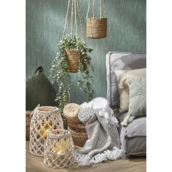 Mica Decorations Atlantic Plantenmand Set van 2 - Ø16 cm - Lichtbruin New