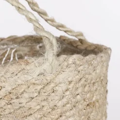 Mica Decorations Atlantic Mand voor Planten Set van 2 - Ø16 cm - Crème Outlet