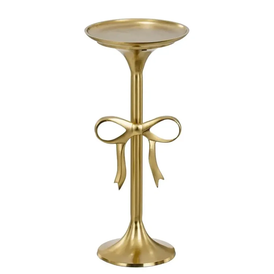 Mica Decorations Bijzettafel - H57 x Ø25 cm - Gerecycled Aluminium - Goud Clearance