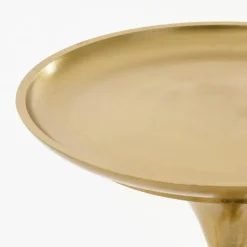 Mica Decorations Bijzettafel - H57 x Ø25 cm - Gerecycled Aluminium - Goud Clearance