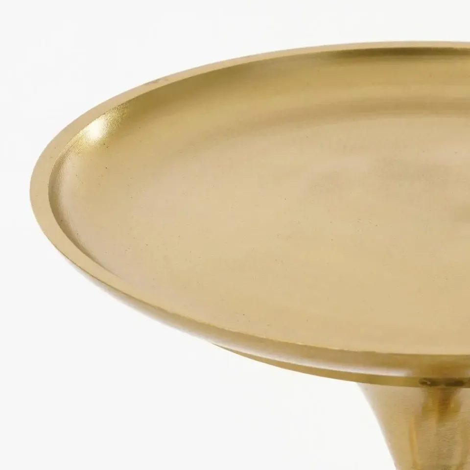 Mica Decorations Bijzettafel - H57 x Ø25 cm - Gerecycled Aluminium - Goud Clearance