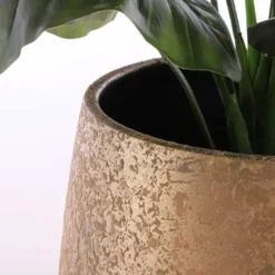 Mica Decorations Bloempot - goudkleurig - keramiek - 25 cm Online