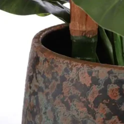 Mica Decorations Bloempot - keramiek - koper - D31 xH38 cm Hot