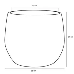 Mica Decorations Bloempot - keramiek - koper - D31 xH38 cm Hot