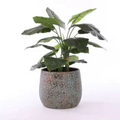 Mica Decorations Bloempot - keramiek - koper - D31 xH38 cm Hot