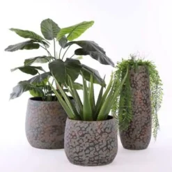 Mica Decorations Bloempot - keramiek - koper - D31 xH38 cm Hot