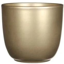 Mica Decorations Bloempot - goud - glanzend - keramiek - 19 x 18 cm Sale