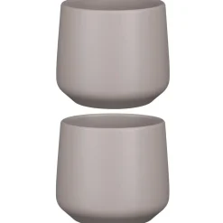 Mica Decorations Bloempot - taupe - mat - keramiek - 15 x 14 cm Hot