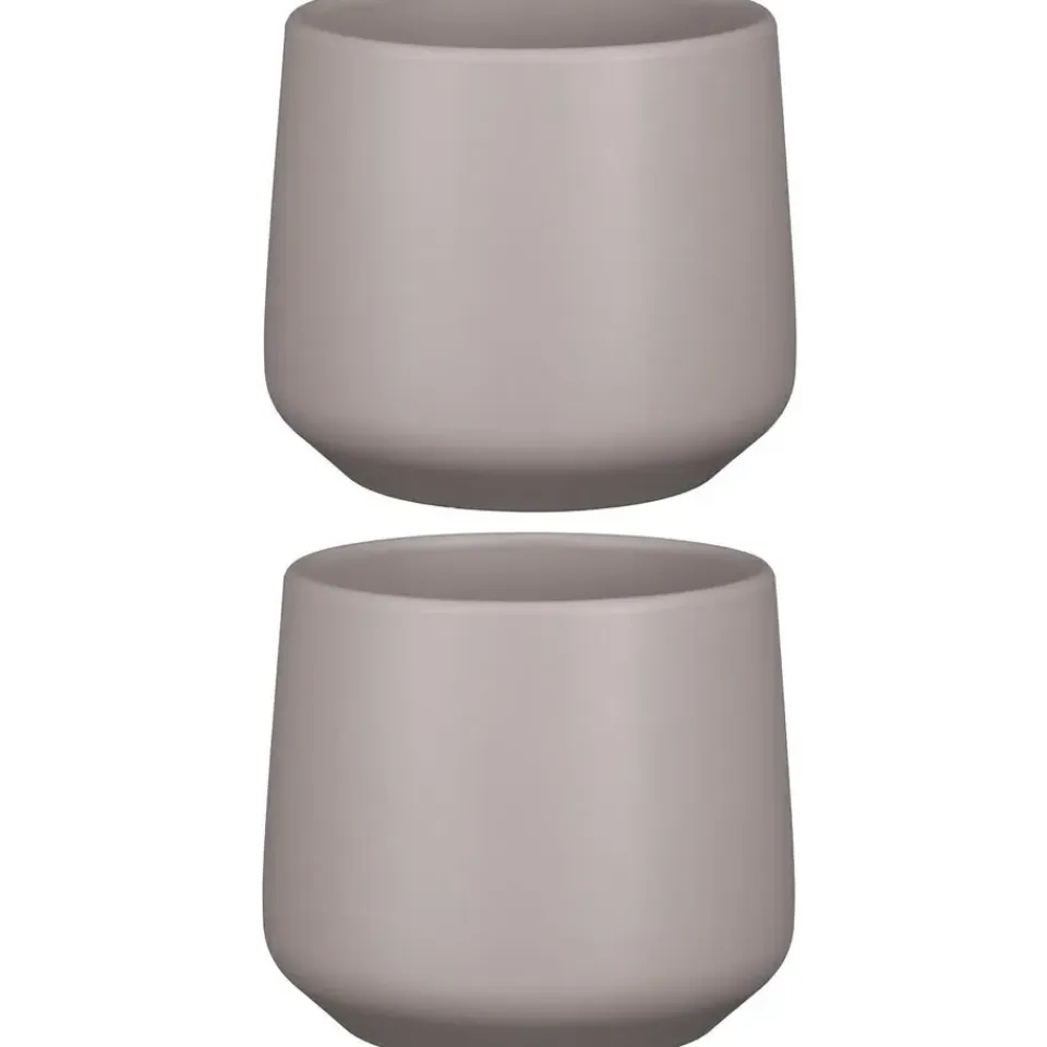 Mica Decorations Bloempot - taupe - mat - keramiek - 15 x 14 cm Hot