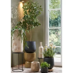 Mica Decorations Bloempot - hout - voor binnen en buiten - 31 cm Clearance