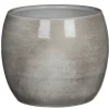 Mica Decorations Bloempot - grijs - keramiek - 20 x 18 cm