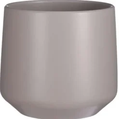 Mica Decorations Bloempot - taupe - mat - keramiek - 23 x 21 cm Sale