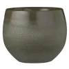 Mica Decorations Bloempot - donkergroen - keramiek - 16 x 13 cm Discount