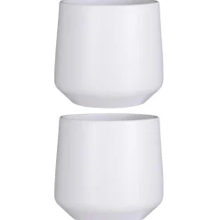 Mica Decorations Bloempot - wit - mat - keramiek - H26/D28 cm Sale