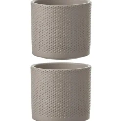 Mica Decorations Bloempot - taupe - keramiek - D13 x H12 cm Online