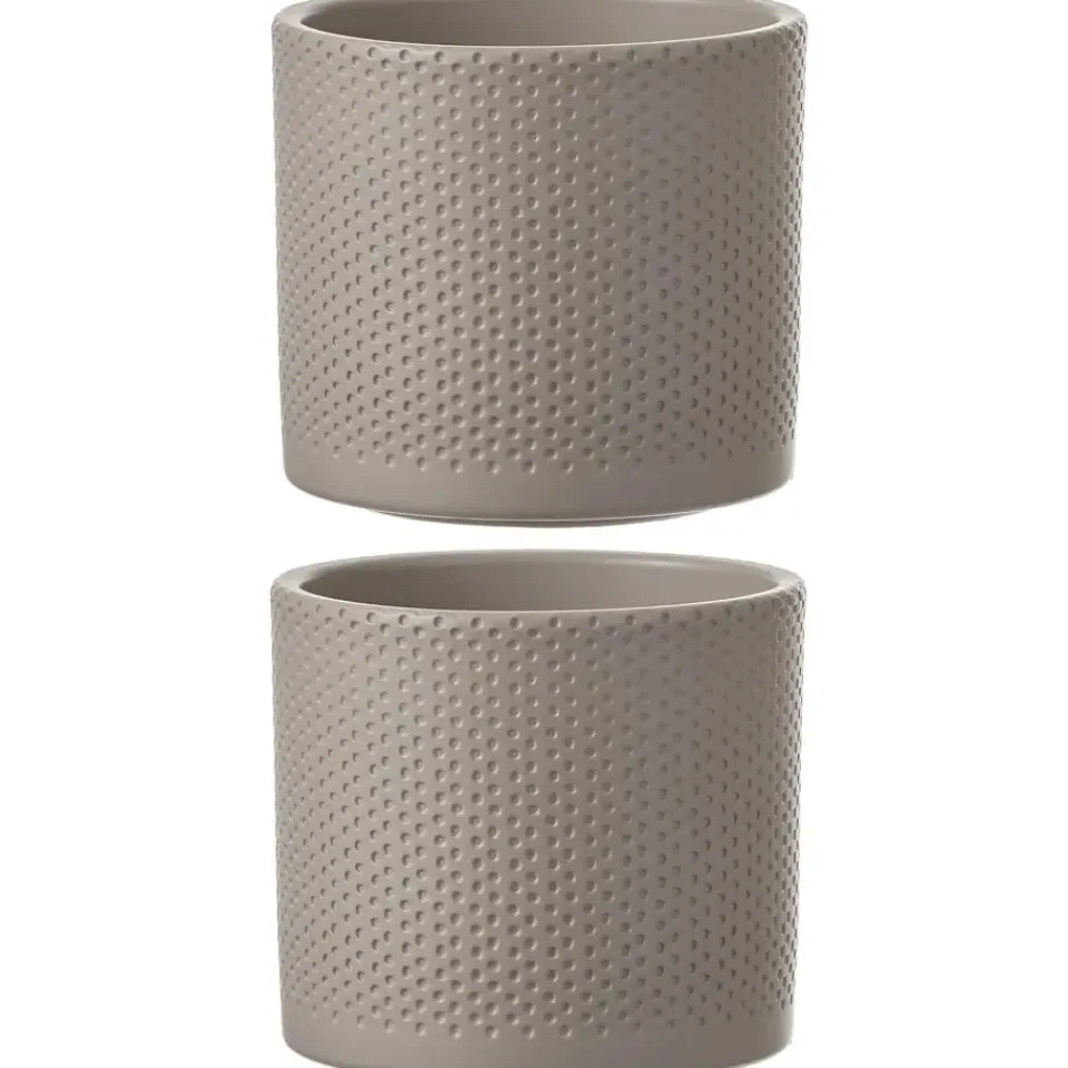 Mica Decorations Bloempot - taupe - keramiek - D13 x H12 cm Online