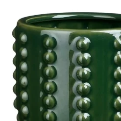 Mica Decorations Bloempot - boaz - gebobbeld - groen - 16 x 18 cm Outlet
