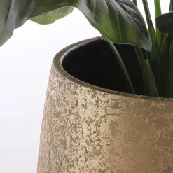 Mica Decorations Bloempot - goudkleurig - keramiek - 16 x 13 cm Online