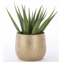 Mica Decorations Bloempot - goudkleurig - keramiek - 16 x 13 cm Online