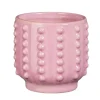 Mica Decorations Bloempot Boaz - gebobbeld - roze - 13 x 14 cm Online