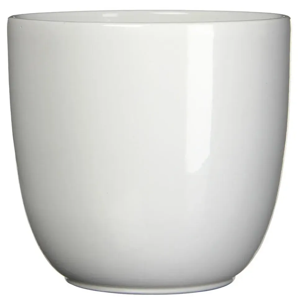 Mica Decorations Bloempot - wit - keramiek - glanzend - 31 x 28 cm Sale